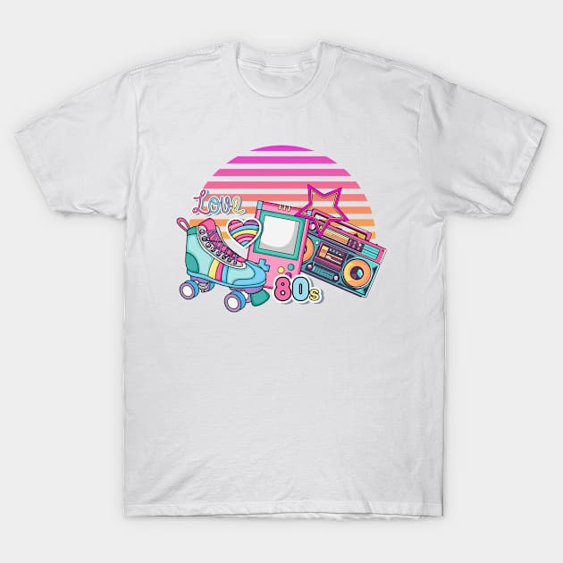 80s love T-Shirt by BosskaDesign